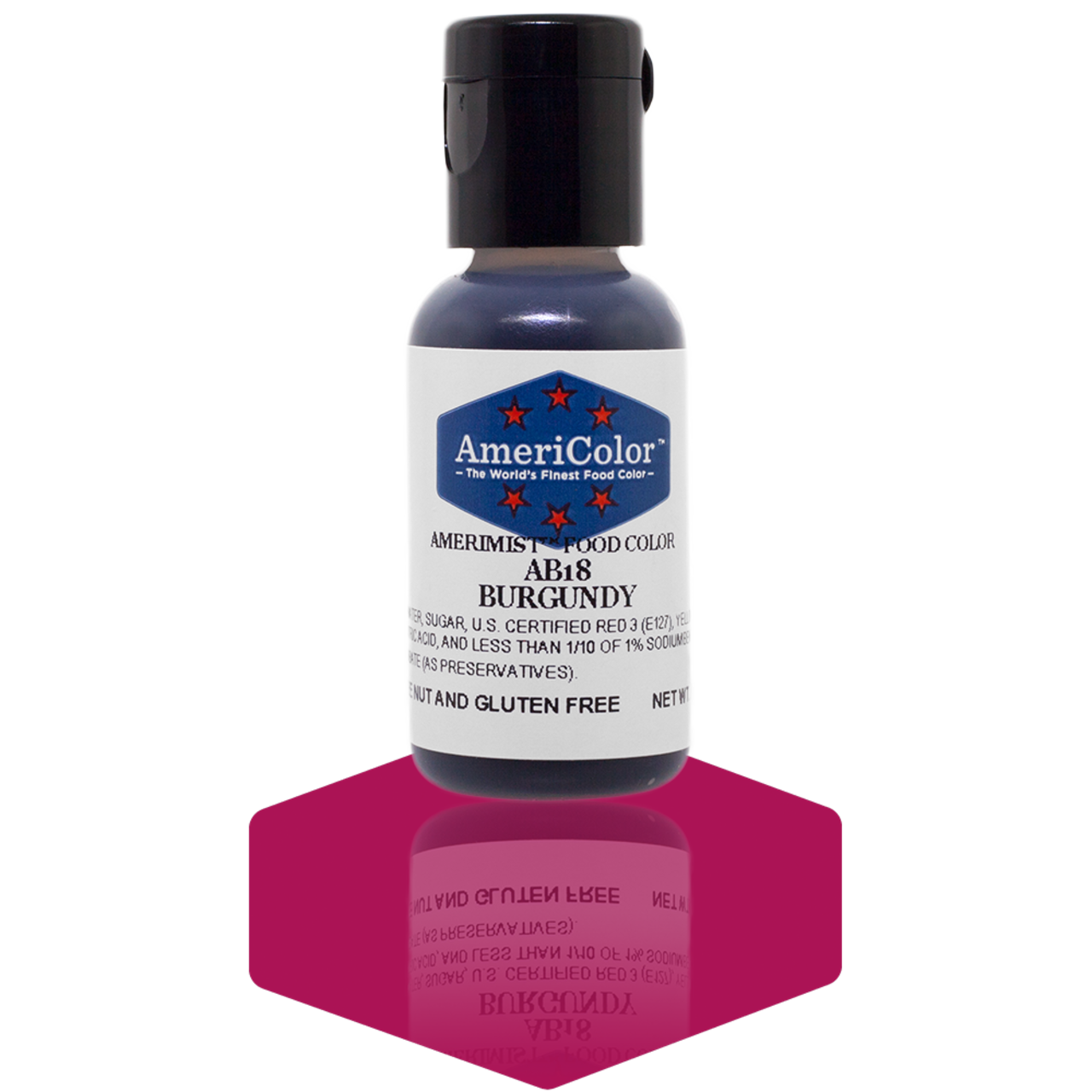 AmeriColor, Burgundy, .65 Ounce, AmeriMist Airbrush Food Coloring